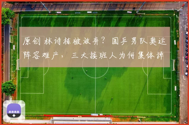 原创 林诗栋被放弃？国乒男队奥运阵容难产，三大接班人为何集体掉链子